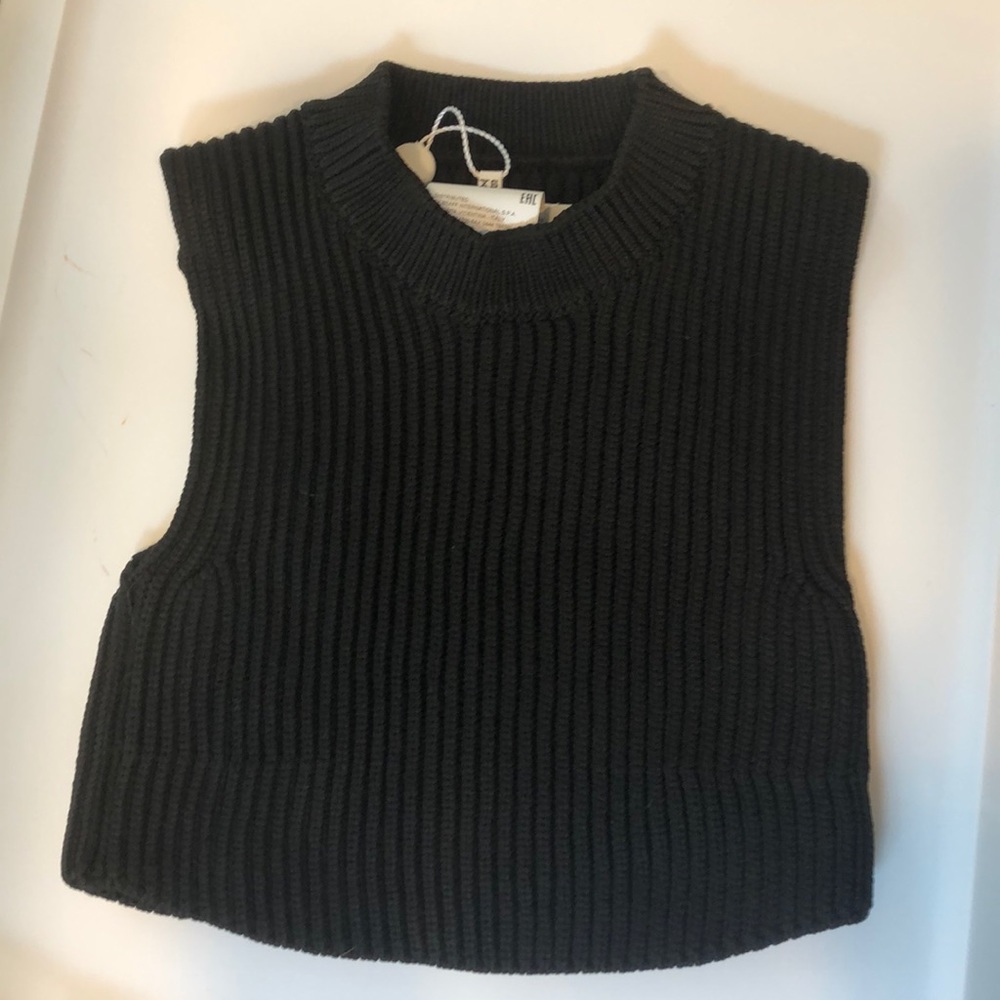 Maison Margiela black crop top